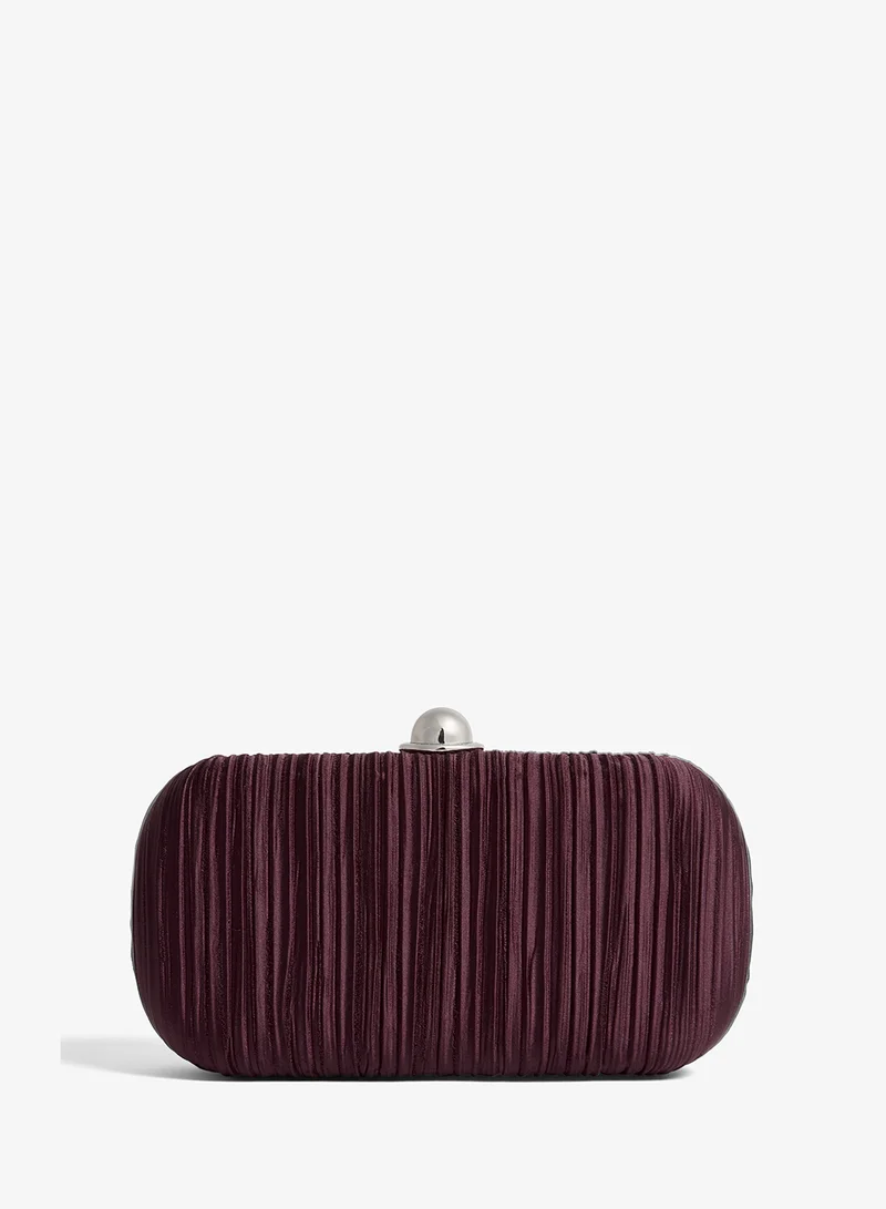 تيد بيكر Pleated Satin Hard Clutch