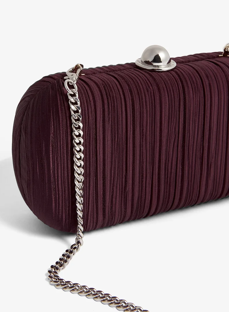 تيد بيكر Pleated Satin Hard Clutch