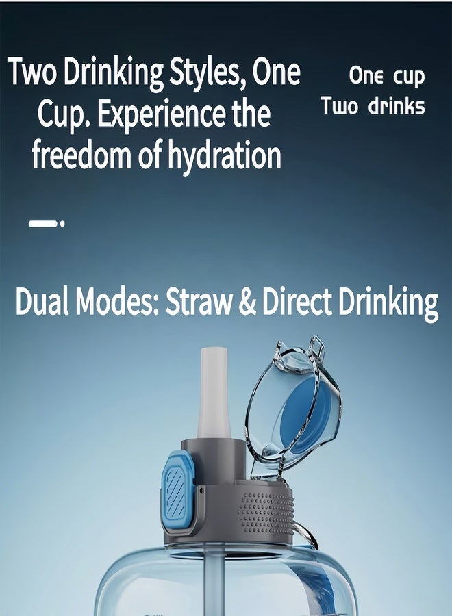 PC Material Sports Water Bottle - BPA & DEHP Free, 1700ML/2700ML, Leak-Proof with Dual Drinking Modes - Image 5