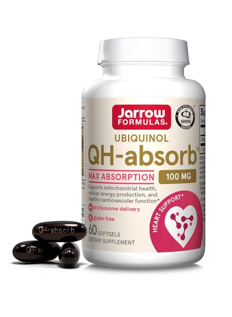 jarrow formulas QH-Absorb Ubiquinol Dietary Supplement for Healthy Cardiovascular Function 60 Softgels