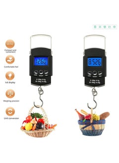 SYOSI Digital Scale Baggage Scale, Fish Scale Heavy Weight Scale, Backlight Scale, Ultra Portable Scale, Scale Suitcase, Fishing Postal Hanging Hook Scale with Measuring Tape110lb /50kg  - Image 4