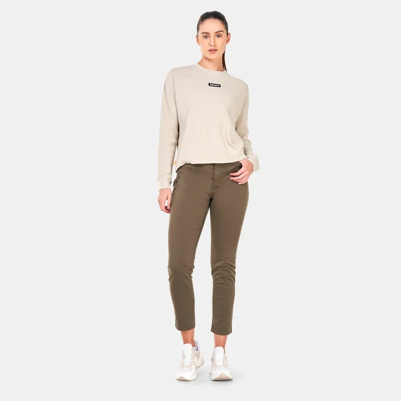 Timberland Grey Women's Waffle-Knit T-Shirt for Women | Best Price UAE