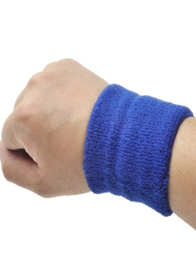 DESCTIDY أربطة معصم رياضية للجنسين من ديسكتيدي، لون أزرق، مناسبة للتنس والريشة الطائرة - Image 4