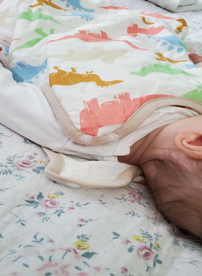 MooMoo Baby Sleep Sack Muslin Wearable Blanket with 2-Way Zipper Swaddle Transition Sleeping Bag Sleeveless 12-18M Dino - Image 3