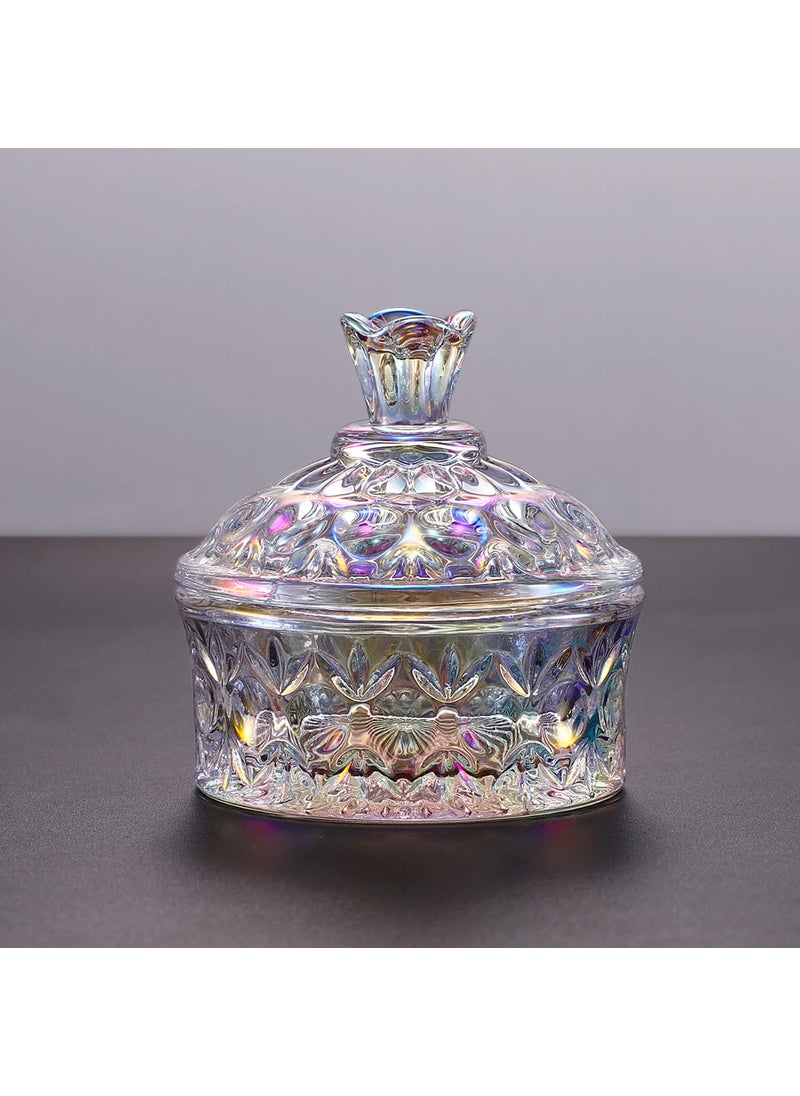 Noverlife Noverlife Glass Nail Dappen Dish with Lid, Dazzling Crystal Dappen Bowl for Holding Nail Art Acrylic Liquid & Powder, Nail Art Glassware with Lid for Nail Decor Manicure Care, Dappen Monomer Holder 