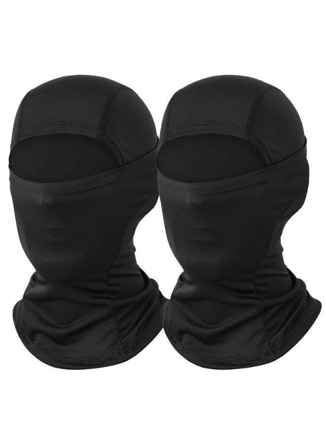 شابية 2 قطعة أقنعة بالاكلافا للوجه، قناع تزلج تدفئة للرقبة خفيف الوزن ومرن متعدد الوظائف، غطاء وجه كامل مرن متعدد الوظائف للحماية من الأشعة فوق البنفسجية والرياح للجنسين للرجال والنساء لركوب الدراجات النارية والجري - Image 1