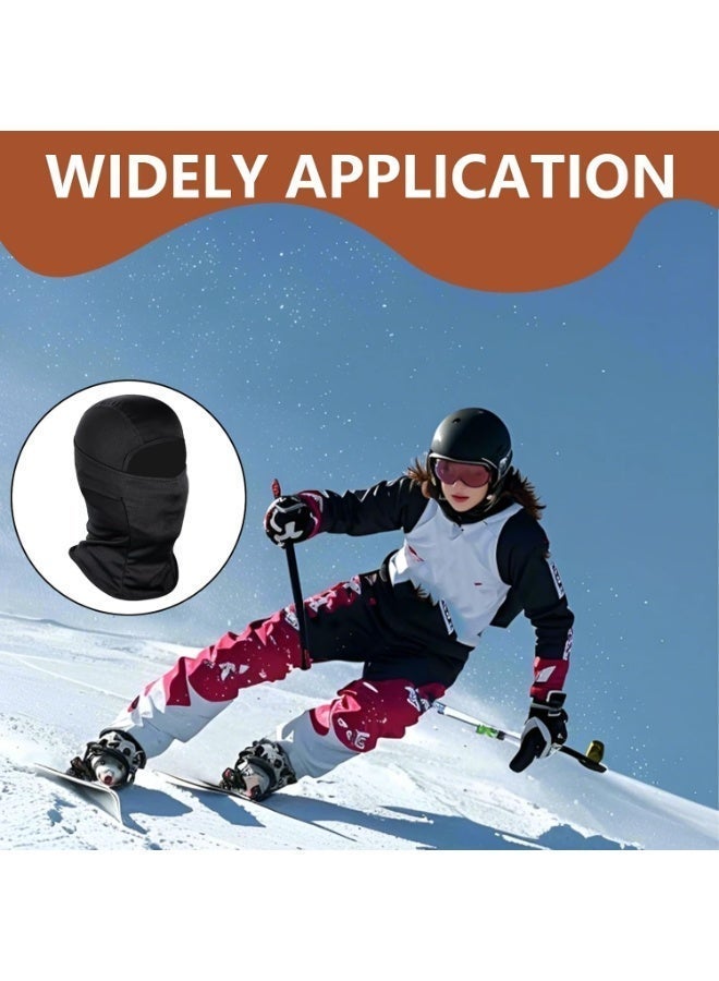 شابية 2 قطعة أقنعة بالاكلافا للوجه، قناع تزلج تدفئة للرقبة خفيف الوزن ومرن متعدد الوظائف، غطاء وجه كامل مرن متعدد الوظائف للحماية من الأشعة فوق البنفسجية والرياح للجنسين للرجال والنساء لركوب الدراجات النارية والجري - Image 4