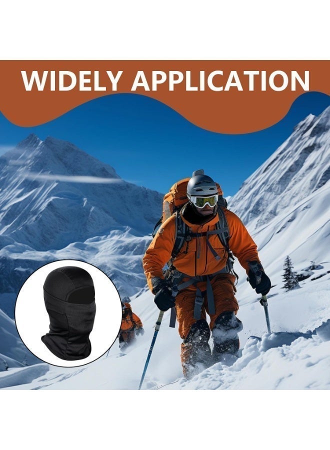 شابية 2 قطعة أقنعة بالاكلافا للوجه، قناع تزلج تدفئة للرقبة خفيف الوزن ومرن متعدد الوظائف، غطاء وجه كامل مرن متعدد الوظائف للحماية من الأشعة فوق البنفسجية والرياح للجنسين للرجال والنساء لركوب الدراجات النارية والجري - Image 3