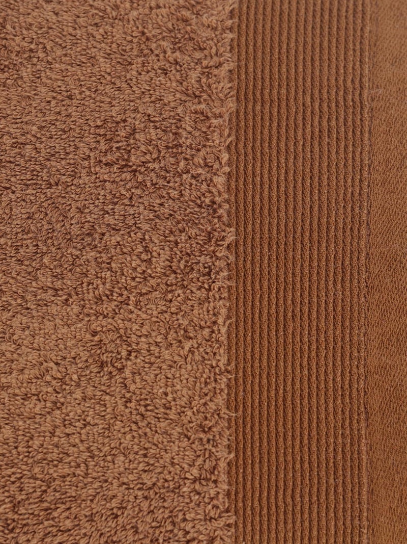 maspar 100% Cotton Embedded Stripe Hand Towel, Set of 2, 40 x 70 cm, Brown - Image 3
