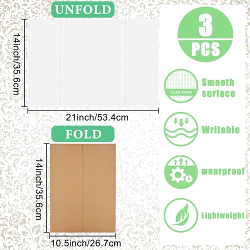 LonlyEagle Trifold Display Boards with Colorful Self-Adhesive Sheets – 24 x 16 Inch Tri-Fold Corrugated Presentation Boards for Science Fairs, Complete Poster Board Kit - Image 5