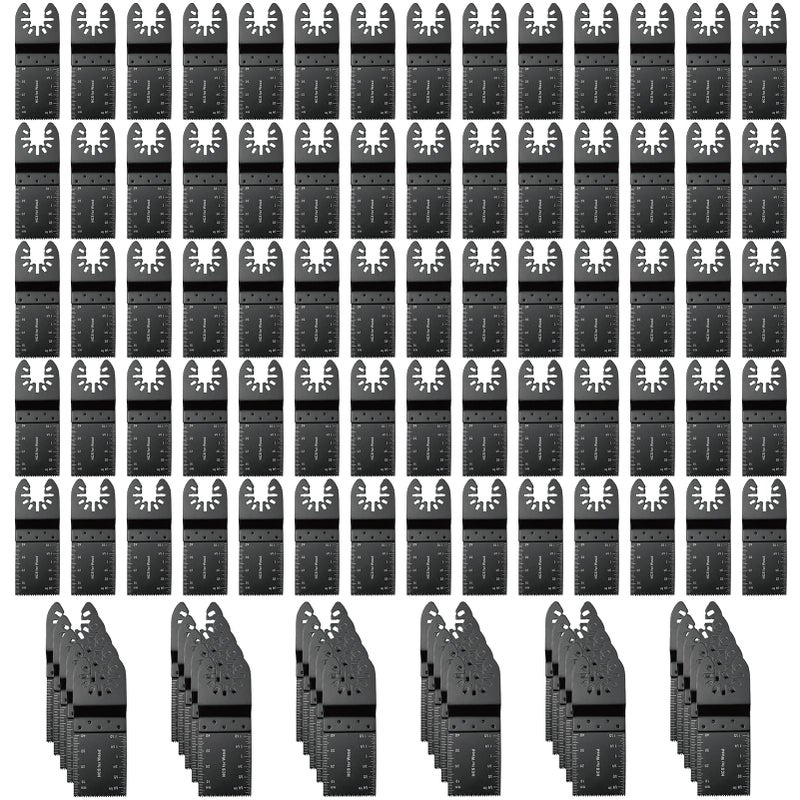 TrivdPro 100Pcs Oscillating Tool Blades Professional Universal Oscillating Saw Blades Wood Multitool Blades Compatible with Dewalt, Milwaukee, Ryobi, Rockwell, Bosch - Image 1