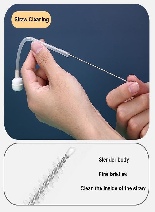 VIHAX Bristle Baby Feeding Bottle & Nipple Cleaning Brush Easy to Clean Bottle Corners for Narrow Neck & Wide Neck (Baby Bottle Brush) - Image 5