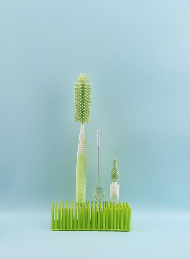 VIHAX Bristle Baby Feeding Bottle & Nipple Cleaning Brush Easy to Clean Bottle Corners for Narrow Neck & Wide Neck (Baby Bottle Brush) - Image 2