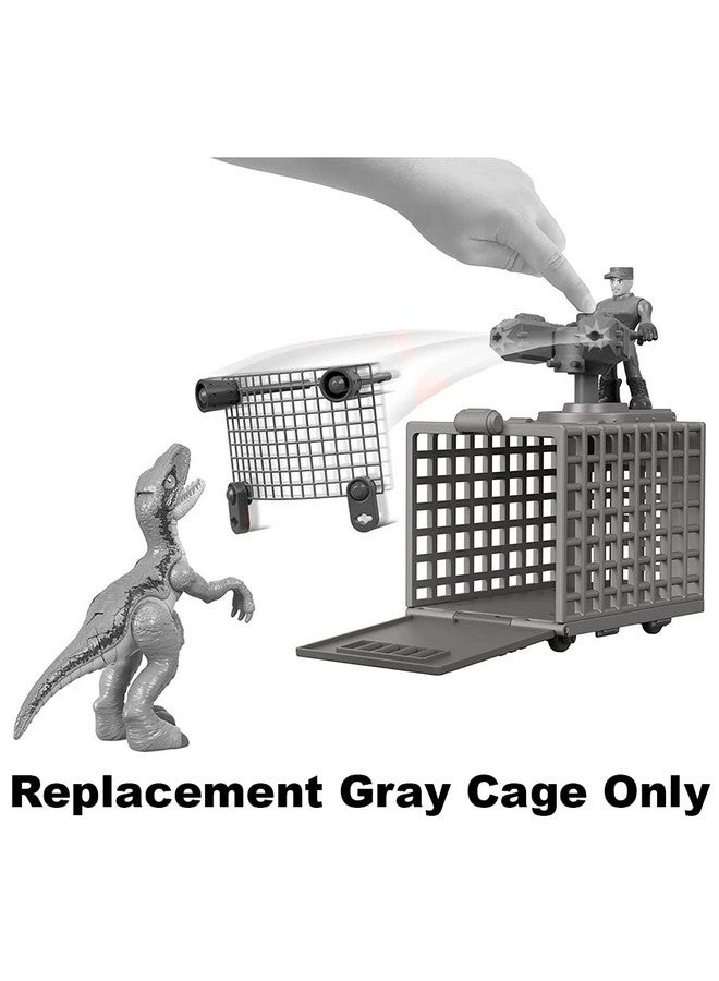 imaginext مجموعة ألعاب نقل الديناصورات من إيميجينكست - FMX87 ~ مستوحاة من حديقة الديناصورات ~ قفص رمادي بديل - Image 5