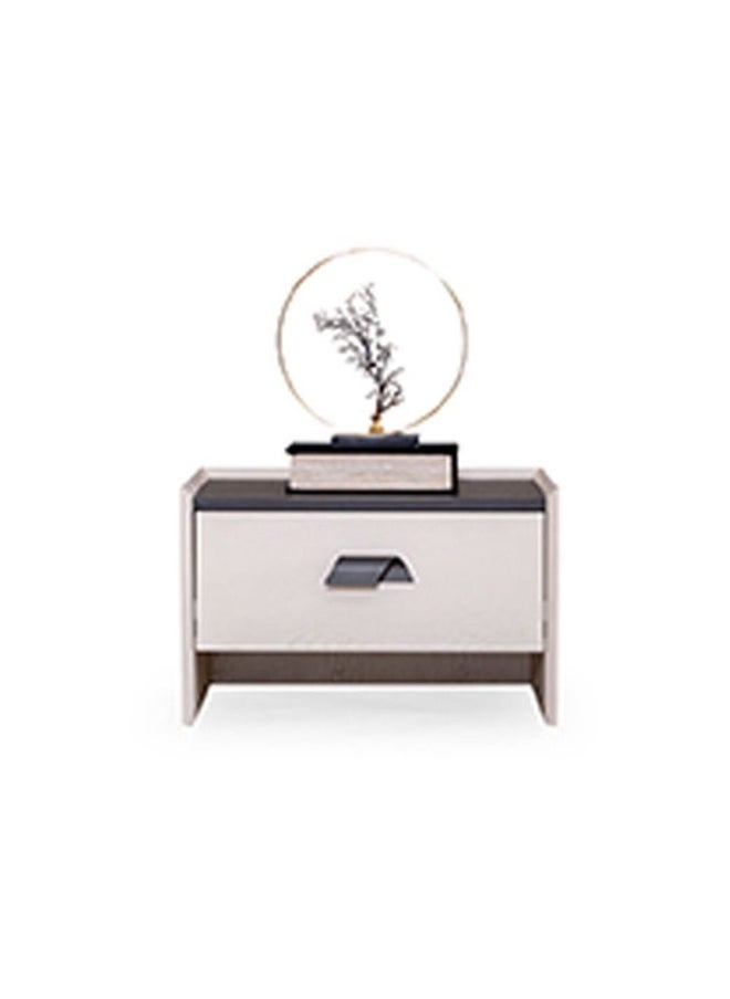 DANUBE HOME - Siena Night Stand Multifunctional Bedside Table Space Saving Nightstand Side Table Modern Design Furniture For Bedroom L59Xw43Xh38Cm -Cream/Black - Image 1