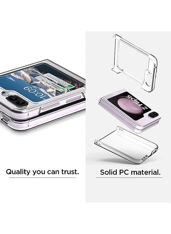Alyashmac Case for Samsung Galaxy Z Flip 5 Case Clear,Ultra-Thin Slim Fit Transparent Hard PC Phone Case for Samsung Flip 5 - Image 5