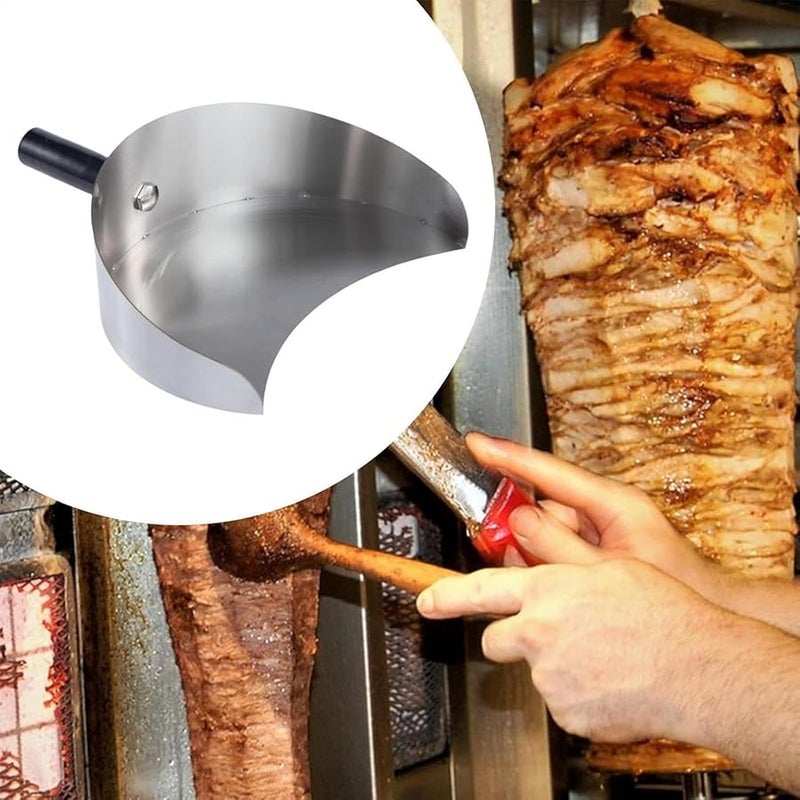 Stainless Steel Meat Catcher Pan for Shawarma Machine Kebab Grill BBQ Rotisserie - Image 4