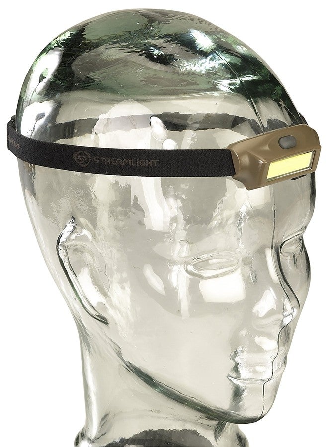ستريم لايت مصباح رأس ستريملايت 61706 بانديت LED قابل لإعادة الشحن بقوة 180 لومن، مزود بسلك USB ومشبك للقبعة وحزام رأس مطاطي، ومصابيح LED بيضاء/حمراء، ولون بني فاتح (كويوتي). - Image 3
