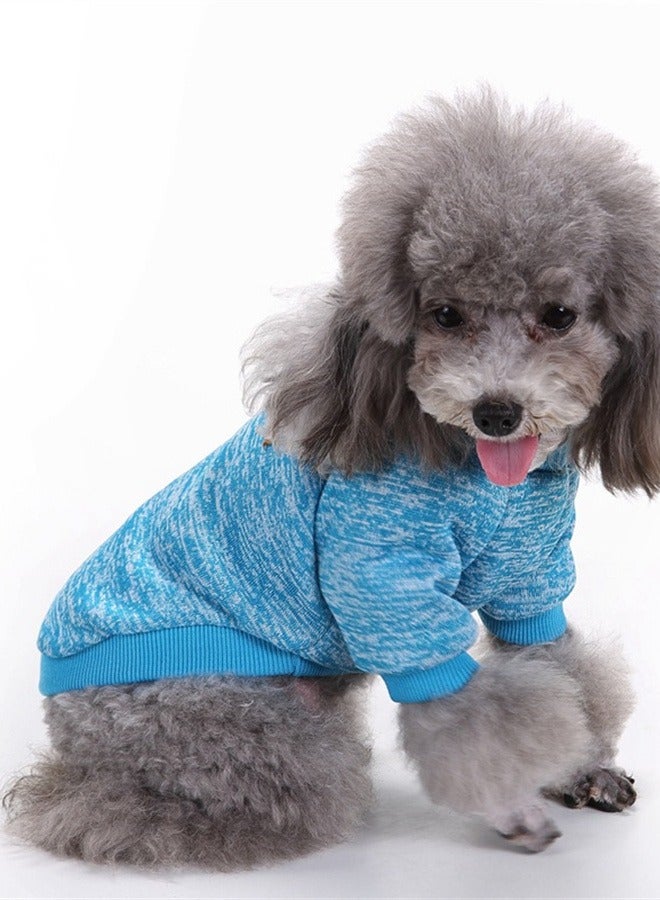 Loquat Squality Pet Dog T-shirt Clothing Autumn And Winter Blue - Image 2