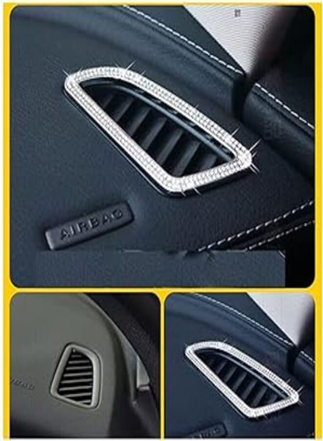 Car Hi-F Side Slots Accessory for Mercedes C Class -2015-2018 (Silver, 2 Piece)