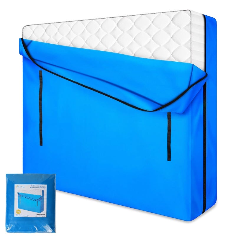 MorTime Mattress Bags for Moving and Storage, Zippered Mattress Storage Bag with 8 Strong Carrying Handles, Reusable Mattress Protector Cover Moving Supplies (King) - Image 1