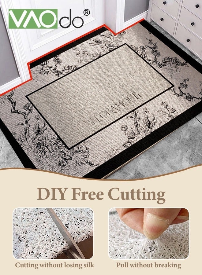 Bukela Front Door Mat, Outside Entrance Heavy Duty Natural Backing Rubber Mat, Non Slip, Rubber Backing Front Door Mat, Dirt Trapper, Indoor Outdoor Door Mat Easy Clean Patio Porch Entryway Mat 60*90CM - Image 2