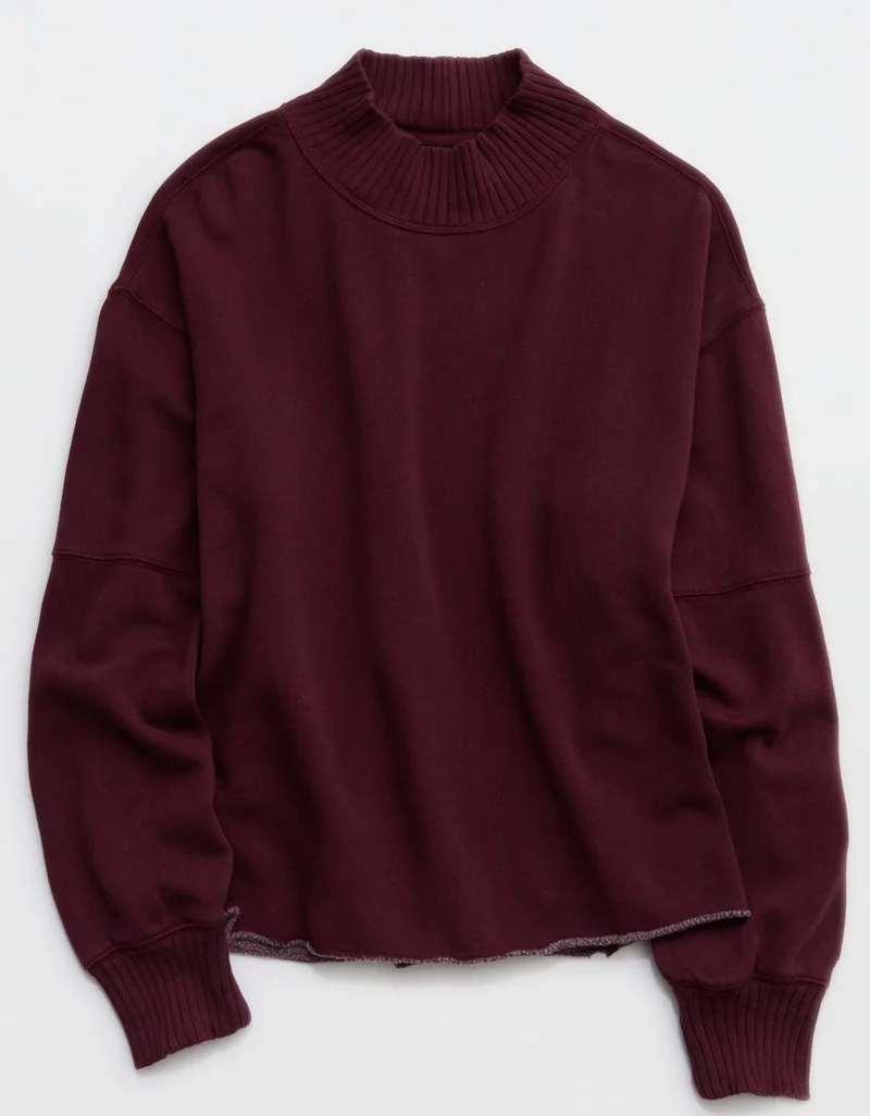 Aerie Aerie Layover Mock Neck Sweatshirt