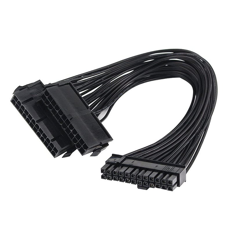 ETZIN 24 Pin Dual PSU Power Supply Splitter Extension Synchronizer Adapter Male to Female ATX Motherboard Cable for Mining (24 Pin Dual PSU Power Supply Cable) - Image 1