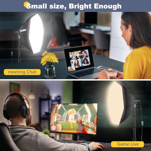 Torjim Softbox Photography Lighting Kit, 20'' x 20'' Professional Softbox Lighting Kit with 85W 3000-7500K LED Bulbs, Studio Lights for Photography/Video Recording/Live Streaming - Image 4