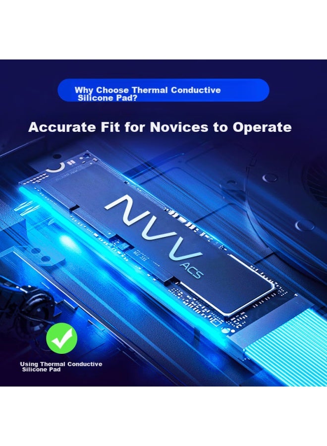 Nvvm.2 Solid State Drive Thermal Paste, Cooling Silicone Pad, Thermal Conductive Silicone Pad For Ssd North Bridge, Tc-62x Thermal Conductivity 6.0w - Image 1