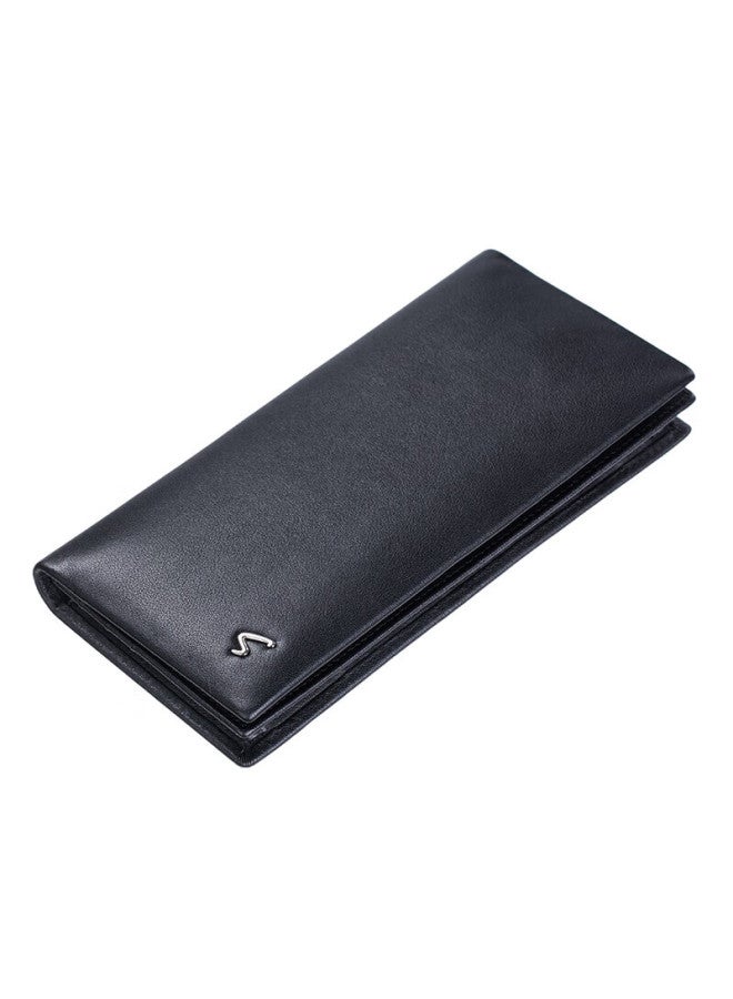 Satchi Men's Long Wallet, Multifunctional Leather Billfold Gift Box, Birthday Present For Boyfriend Or Husband - Image 2