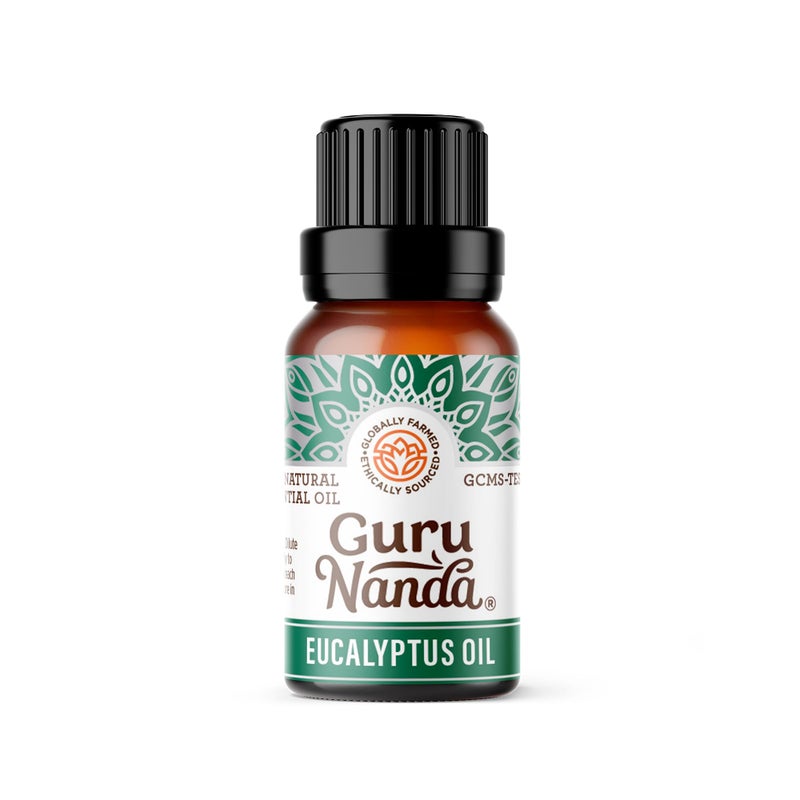 GuruNanda Eucalyptus Essential Oil -100% Pure, Natural and Undiluted Aromatherapy Oil for Diffusers - Enhances Your Breathing Space- Perfect for Massages (0.5 Fl Oz) - Image 1