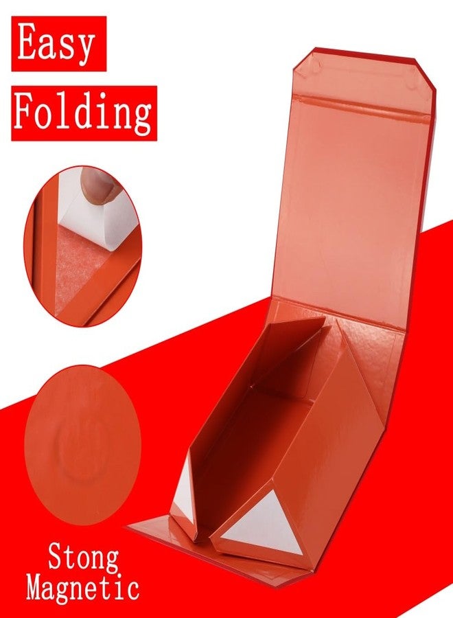 PACKGILO 1 Pcs Red Gift Box Large 13x11x5.3 Inch Magnetic Boxes with Crinkle Paper Red Large Gift Box with Shredded Paper Luxury Gift Boxes with Lids for Presents - Image 5