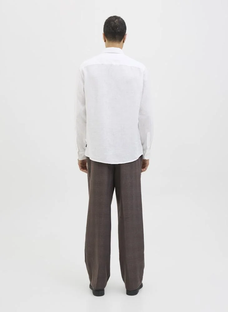 JACK & JONES Linen Long Sleeve Shirt