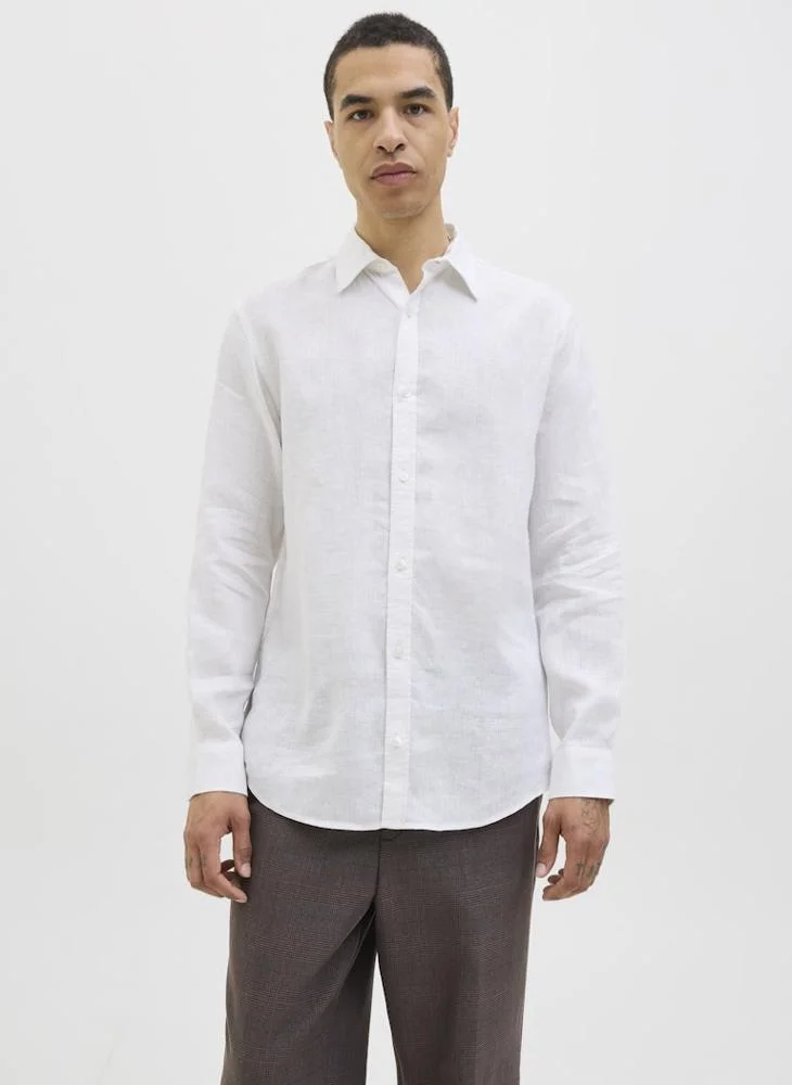 JACK & JONES Linen Long Sleeve Shirt