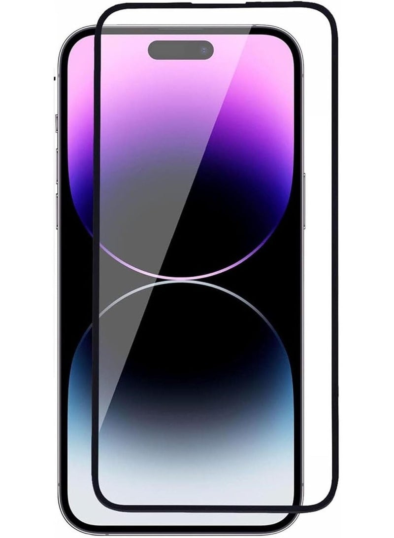 iPhone 16 Pro Max زجاج مقسى واقي شاشة تغطية كاملة جودة ممتازة صلابة 9H مقاوم للخدش واقي شاشة فائق النحافة متوافق مع الكفرات تركيب سهل خالي من الفقاعات