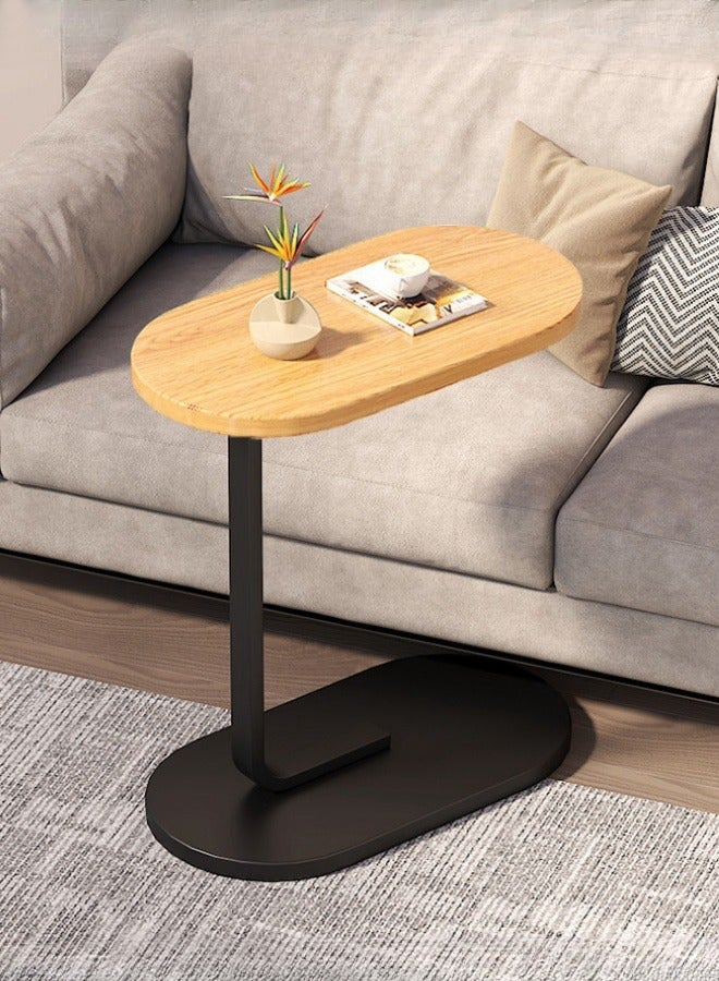 Browning Sofa Table Living Room Home Tea Table Storage Rack Bedside Balcony Coffee Table Side Table Corner Table - Black Frame + Wood Color Palette - Image 1