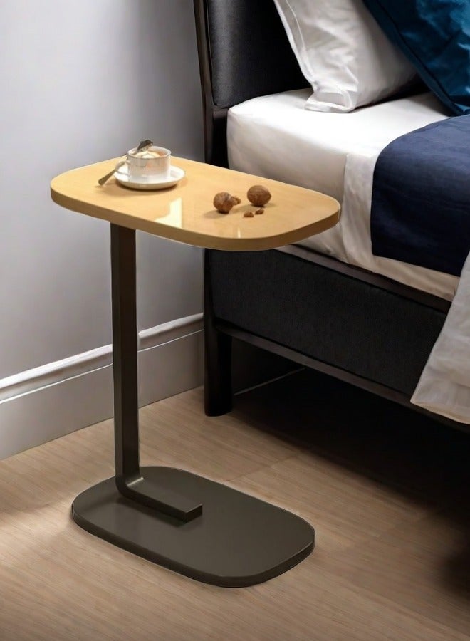 Browning Sofa Table Living Room Home Tea Table Storage Rack Bedside Balcony Coffee Table Side Table Corner Table - Black Frame + Wood Color Palette - Image 2