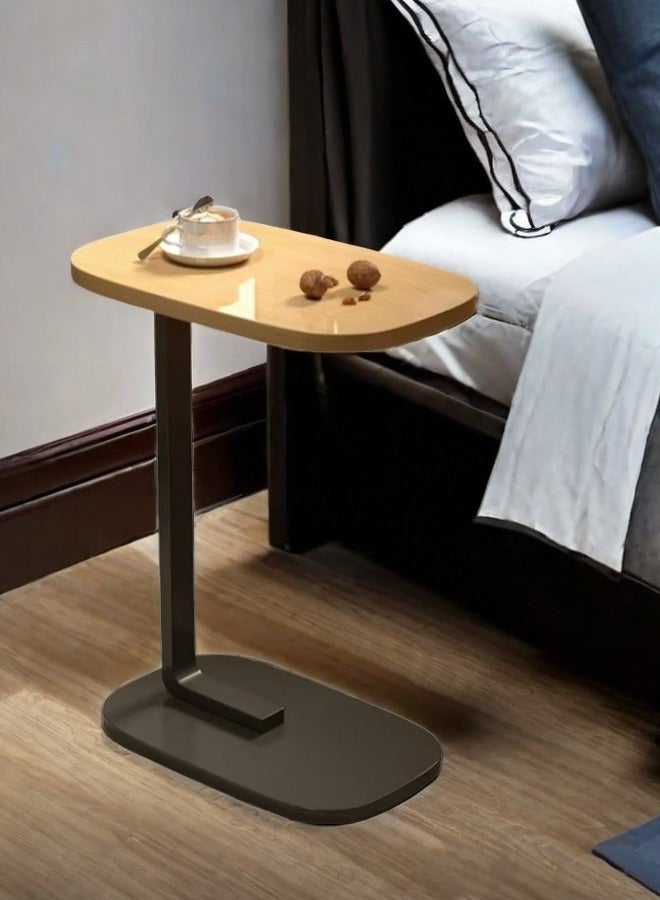 Browning Sofa Table Living Room Home Tea Table Storage Rack Bedside Balcony Coffee Table Side Table Corner Table - Black Frame + Wood Color Palette - Image 5