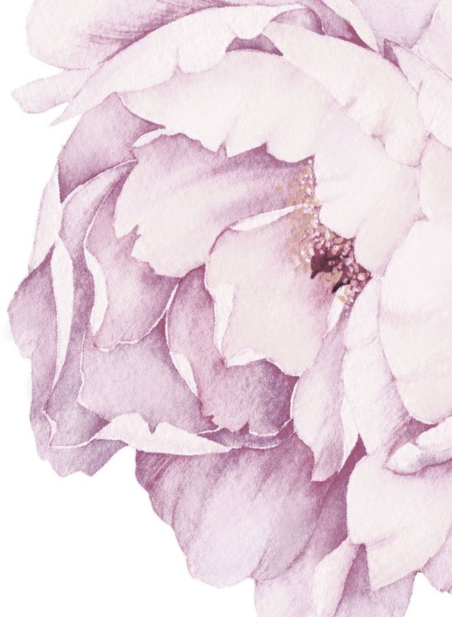 Simple Shapes Peony Flowers Wall Sticker - Vintage Lilac - Image 3