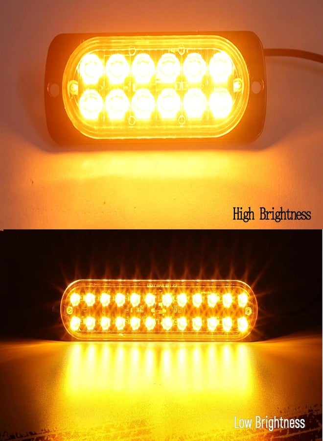 Leiboow 20 Pcs Sync Strobe Lights, Ultra-Thin 12-LED Surface Mount Emergency Warning Beacon for Trucks/Cars - Weatherproof Hazard Grille Lighting System - Image 3