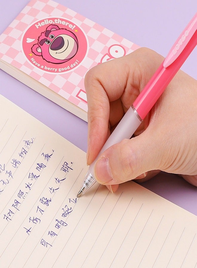 Strawberry Bear Stationery Gift Set for Elementary Middle School Students Includes Pencil Case Sharpener Scissors Ruler Eraser Water Bottle Pencils Notebook Tape Ballpoint Pens - Image 4