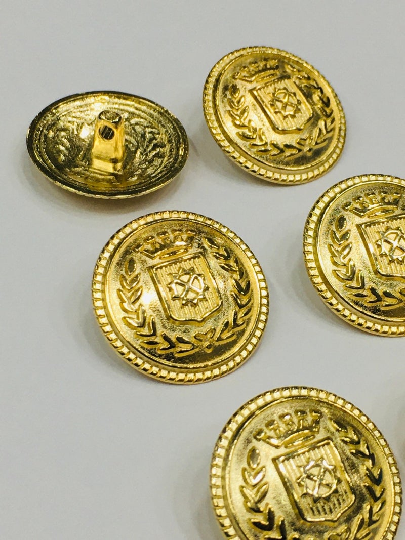Karan Tuhafiye Karan Haberdashery Trench Coat and Jacket Button Set 6 Piece Set Gold - Image 1