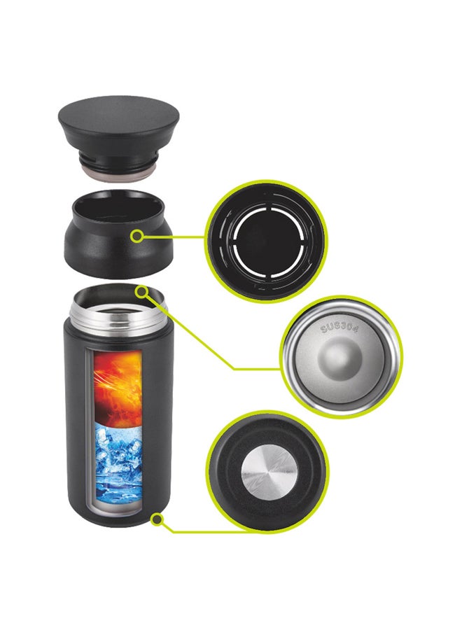 دي بي تي، حافظة سوائل ساخنة وباردة، ترموس ستانلس ستيل، اسود، سعة 350 مل - Image 3