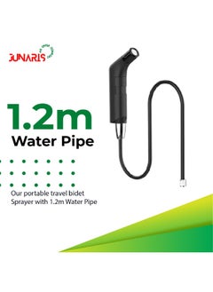 JUNARIS Electric Bidet Sprayer - Portable Travel Bidet, Handheld Personal Bidet Sprayer for Hygiene, Camping, Baby Care & Toilet Cleaning (Black, 120cm)  - Image 2