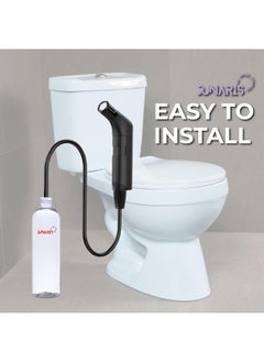 JUNARIS Electric Bidet Sprayer - Portable Travel Bidet, Handheld Personal Bidet Sprayer for Hygiene, Camping, Baby Care & Toilet Cleaning (Black, 120cm)  - Image 5