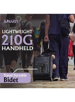 JUNARIS Electric Bidet Sprayer - Portable Travel Bidet, Handheld Personal Bidet Sprayer for Hygiene, Camping, Baby Care & Toilet Cleaning (Black, 120cm)  - Image 4