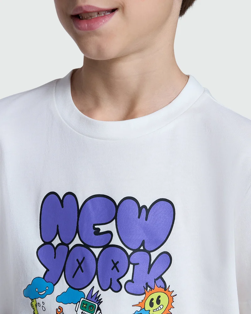 Ovs Boy’S Tee In Blanc De Blanc  Basic Style