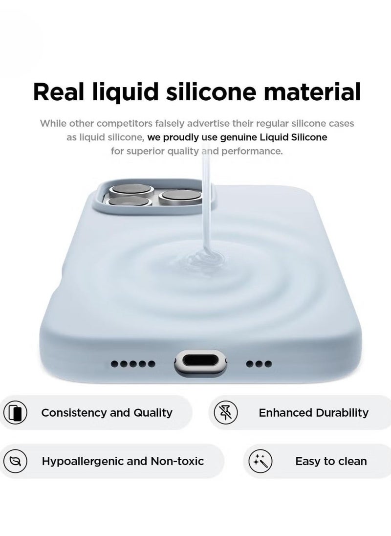 إيف حافظة آيفون 16 برو باللون الأزرق الفاتح - حماية نحيفة لكامل الجسم مقاومة للصدمات مع بطانة ناعمة من الألياف الدقيقة، مقاومة للخدش - Image 5