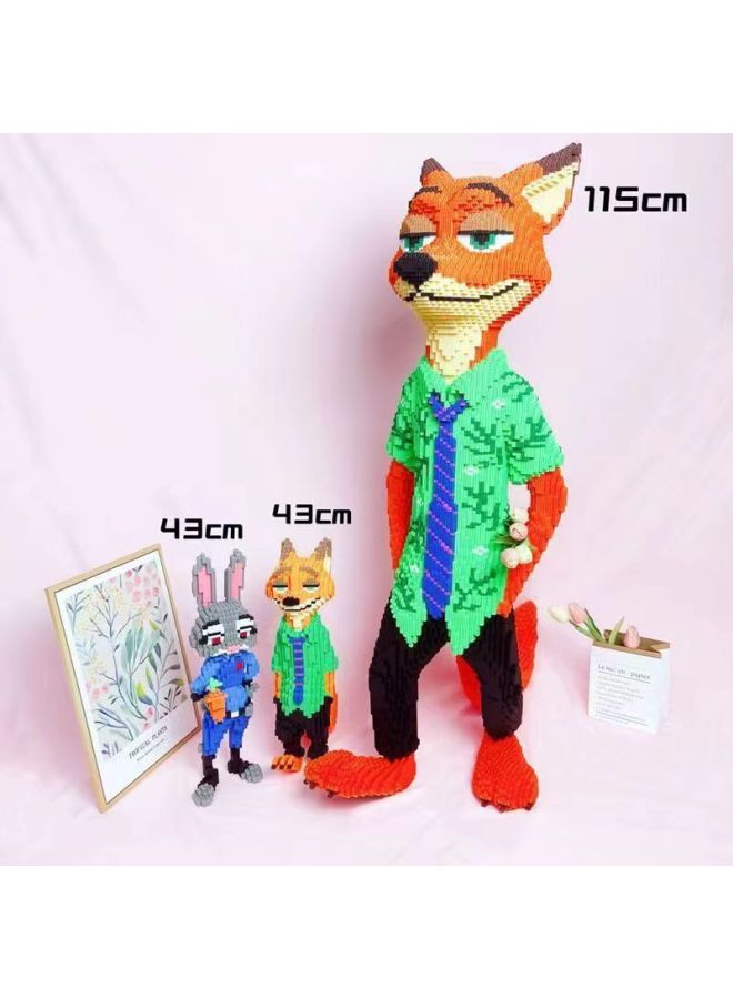 Oversized One-meter Building Blocks Cartoon Series Building Blocks Rabbit Fox Small Particle Building Blocks Living Room Decoration-Color:40cm God Of Wealth Doraemon - Image 3